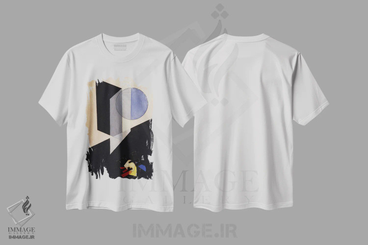 تیشرت سفید طرح دار – تیشرت مدرن ,بدون عنوان، اثر لازلو موهولی-ناگی immage.ir