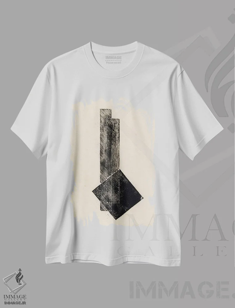 تیشرت سفید طرح دار – تیشرت مینی مال ,ترکیب، اثر لازلو موهولی-ناگی فروشگاه ایماژ