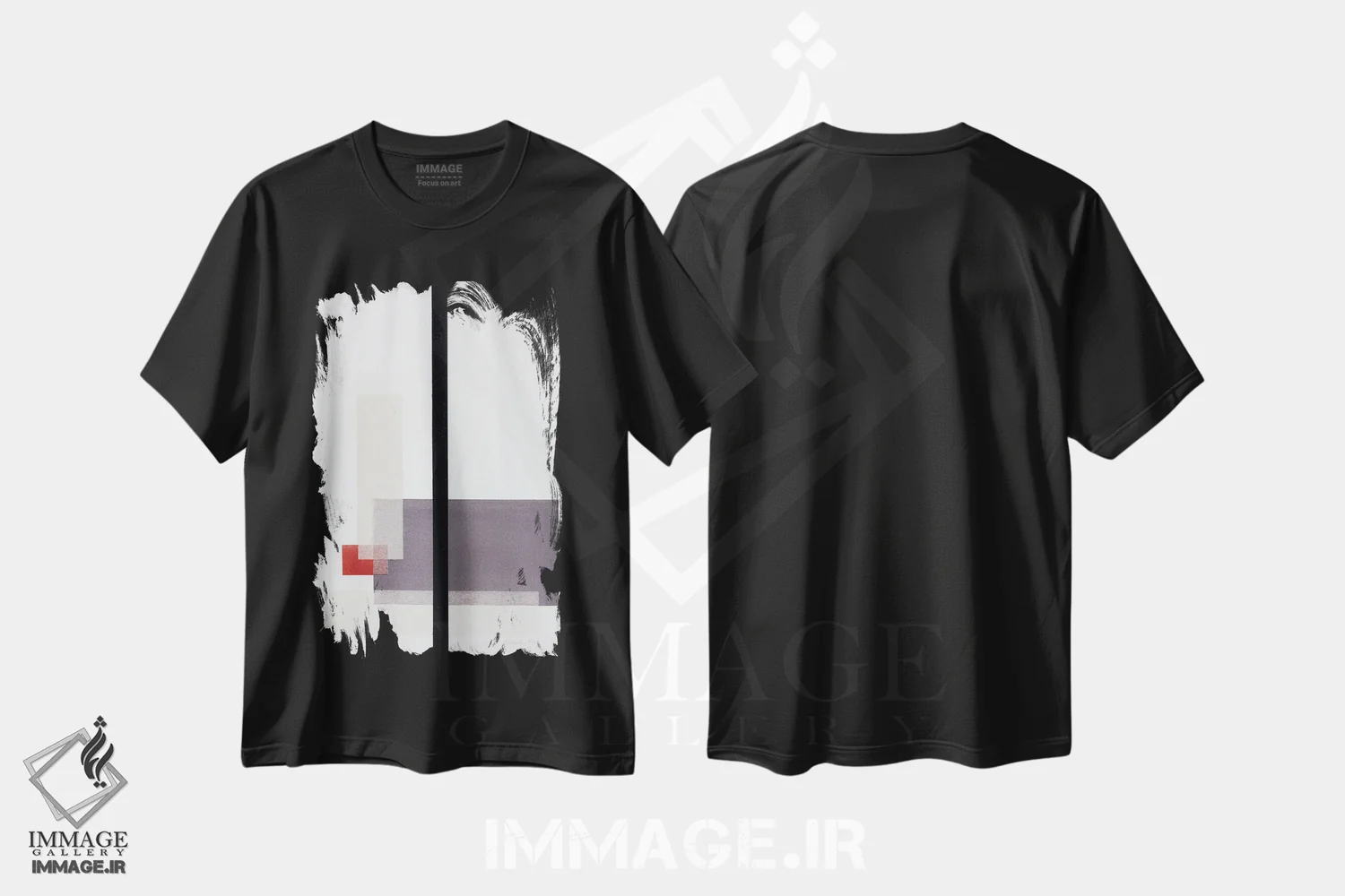 تیشرت مشکی طرح دار – تیشرت آبستره ,ساختار، اثر لازلو موهولی-ناگی فروشگاه ایماژ