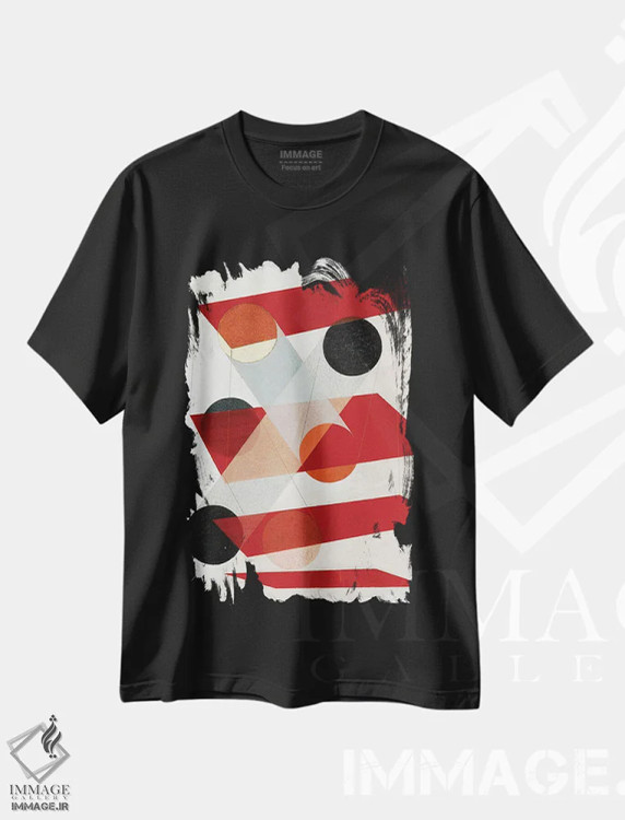 تیشرت مشکی طرح دار – تیشرت مدرن ,نقاشی گالالیت، اثر لازلو موهولی-ناگی immage.ir
