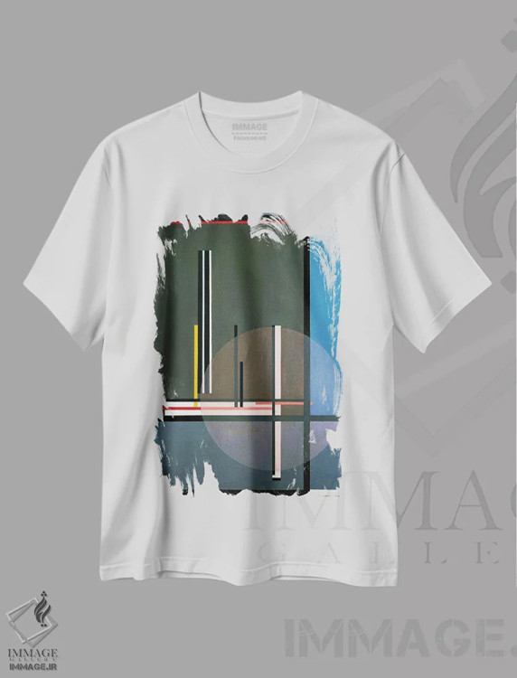 تیشرت سفید طرح دار – تیشرت مدرن ,اِل آی اس، اثر لازلو موهولی-ناگی فروشگاه ایماژ