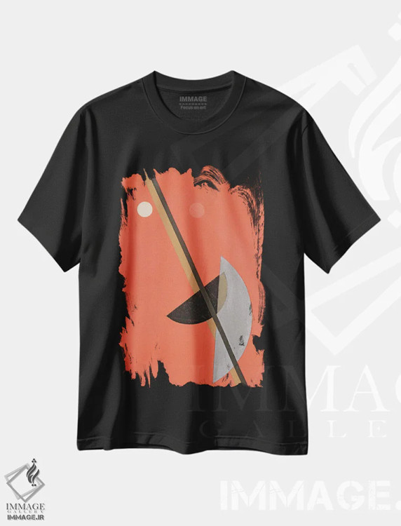 تیشرت مشکی طرح دار – تیشرت آبستره هندسی ,کا اثر لازلو موهولی-ناگی فروشگاه ایماژ