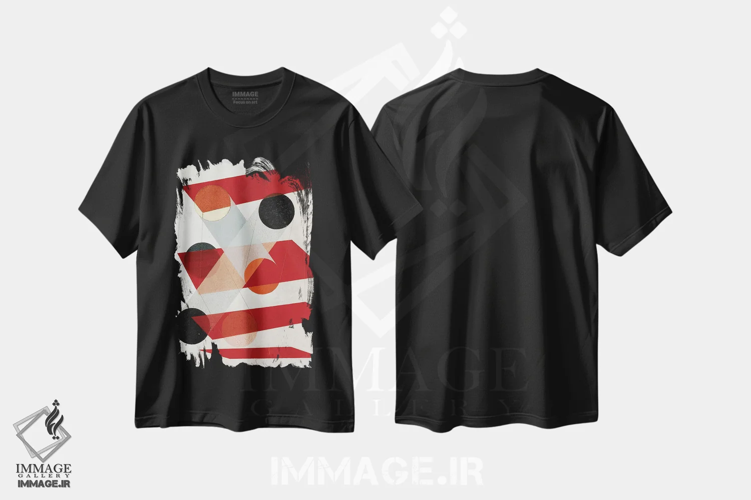 تیشرت مشکی طرح دار – تیشرت مدرن ,نقاشی گالالیت، اثر لازلو موهولی-ناگی immage.ir