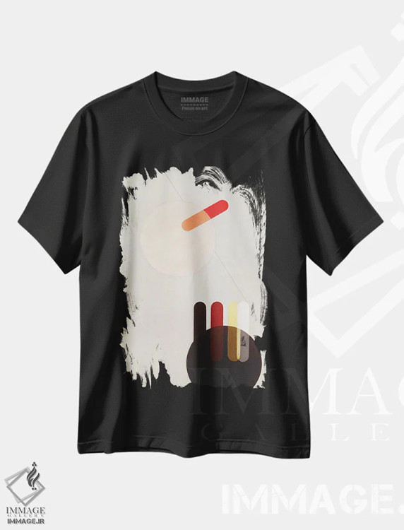 تیشرت مشکی طرح دار – تیشرت هنری ,اِل کا اثر لازلو موهولی-ناگی فروشگاه ایماژ