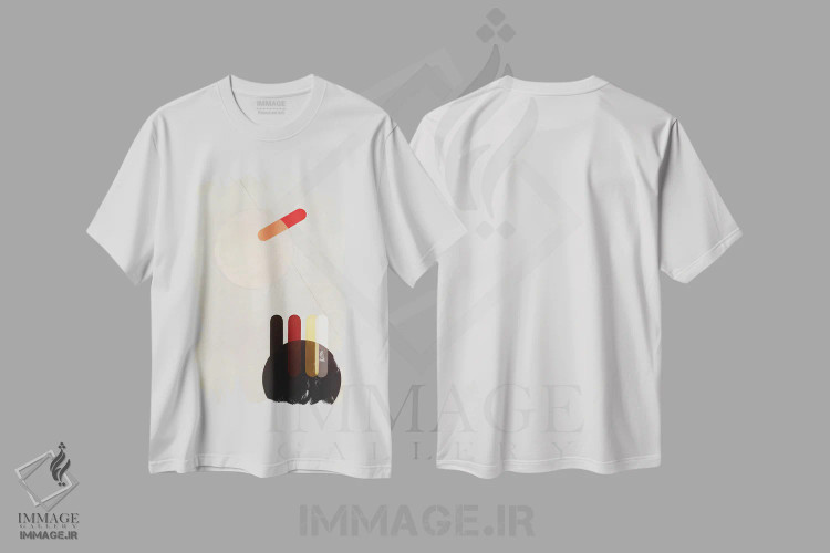 تیشرت سفید طرح دار – تیشرت هنری ,اِل کا اثر لازلو موهولی-ناگی immage.ir