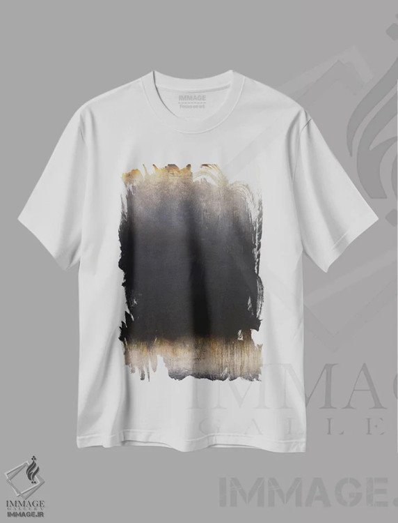تیشرت سفید طرح دار – تیشرت هنری ,نیمه شب و نیم اثر لوکاش اولک فروشگاه ایماژ