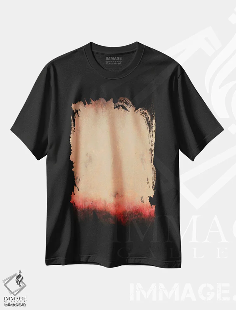 تیشرت مشکی طرح دار – تیشرت هنری ,پایان را می دانم اثر لوکاش اولک فروشگاه ایماژ