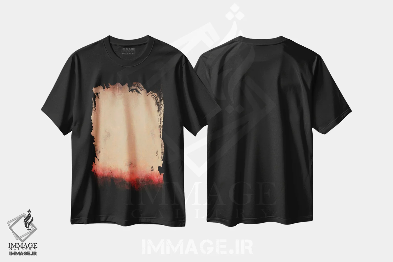 تیشرت مشکی طرح دار – تیشرت هنری ,پایان را می دانم اثر لوکاش اولک فروشگاه ایماژ