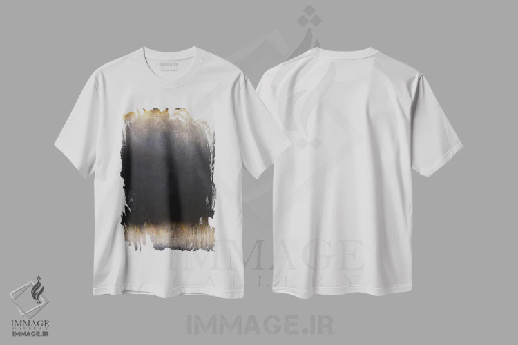 تیشرت سفید طرح دار – تیشرت هنری ,نیمه شب و نیم اثر لوکاش اولک فروشگاه ایماژ
