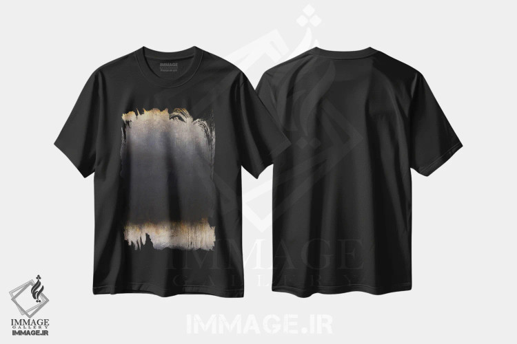 تیشرت مشکی طرح دار – تیشرت هنری ,نیمه شب و نیم اثر لوکاش اولک immage.ir