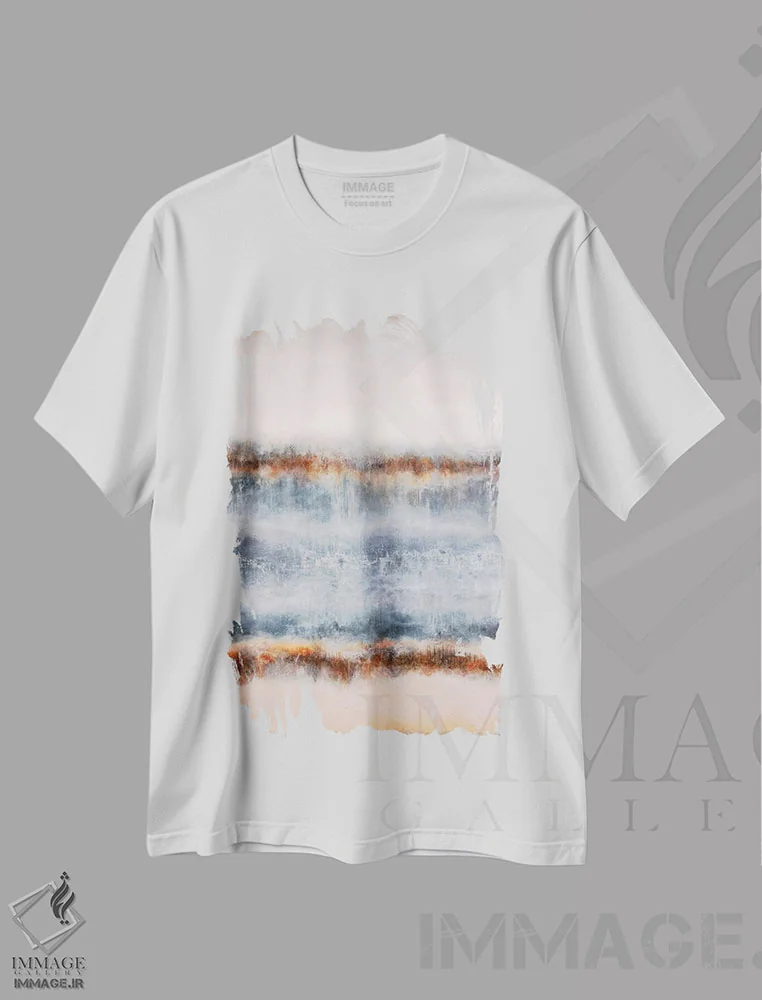 تیشرت سفید طرح دار – تیشرت هنری ,پایان اجتناب ناپذیر اثر لوکاش اولک فروشگاه ایماژ