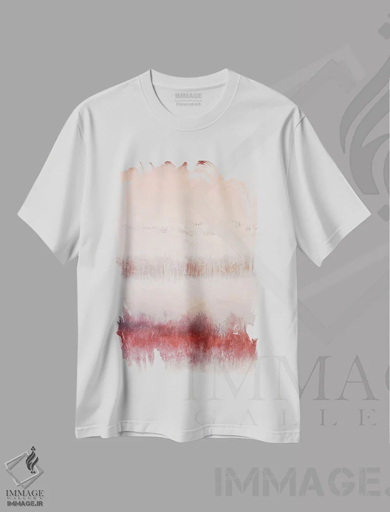 تیشرت سفید طرح دار – تیشرت هنری ,بوسه ای پیش از مرگ اثر لوکاش اولک فروشگاه ایماژ