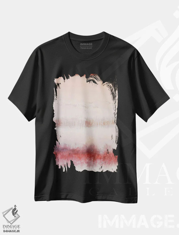تیشرت مشکی طرح دار – تیشرت هنری ,بوسه ای پیش از مرگ اثر لوکاش اولک immage.ir