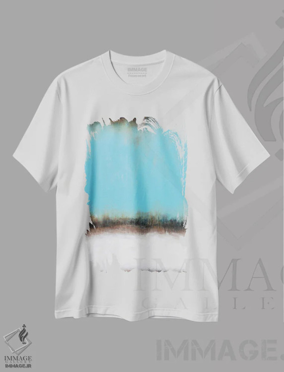 تیشرت سفید طرح دار – تیشرت هنری ,آسمان را نگاه کن اثر لوکاش اولک immage.ir