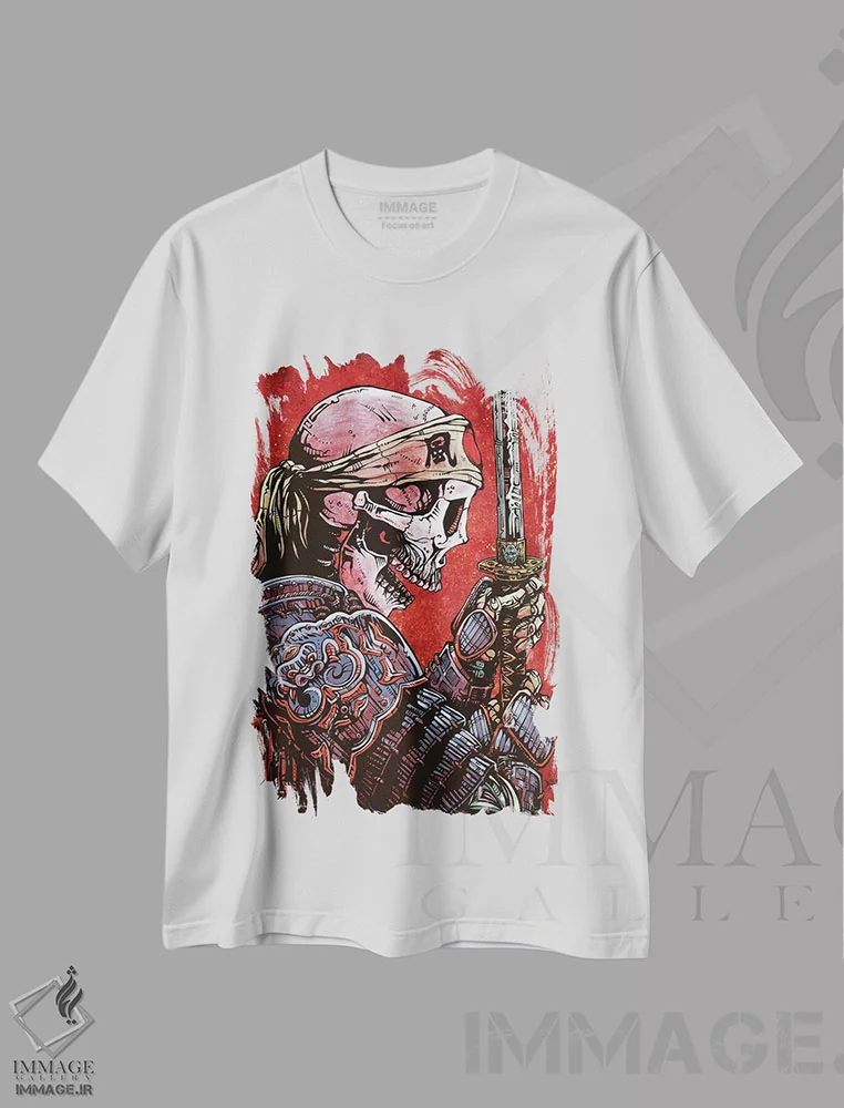 تیشرت سفید طرح دار – تیشرت گرافیکی ,افتخار اثر دیوید لوزو فروشگاه ایماژ