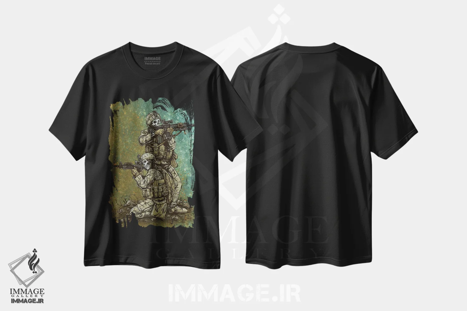 تیشرت مشکی طرح دار – تیشرت فانتزی ,پشتت هستم اثر دیوید لوزو immage.ir