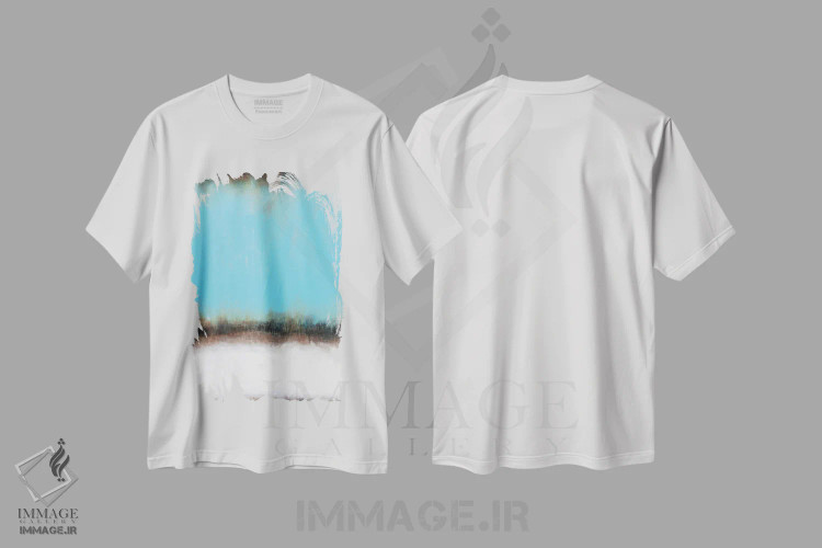 تیشرت سفید طرح دار – تیشرت هنری ,آسمان را نگاه کن اثر لوکاش اولک immage.ir
