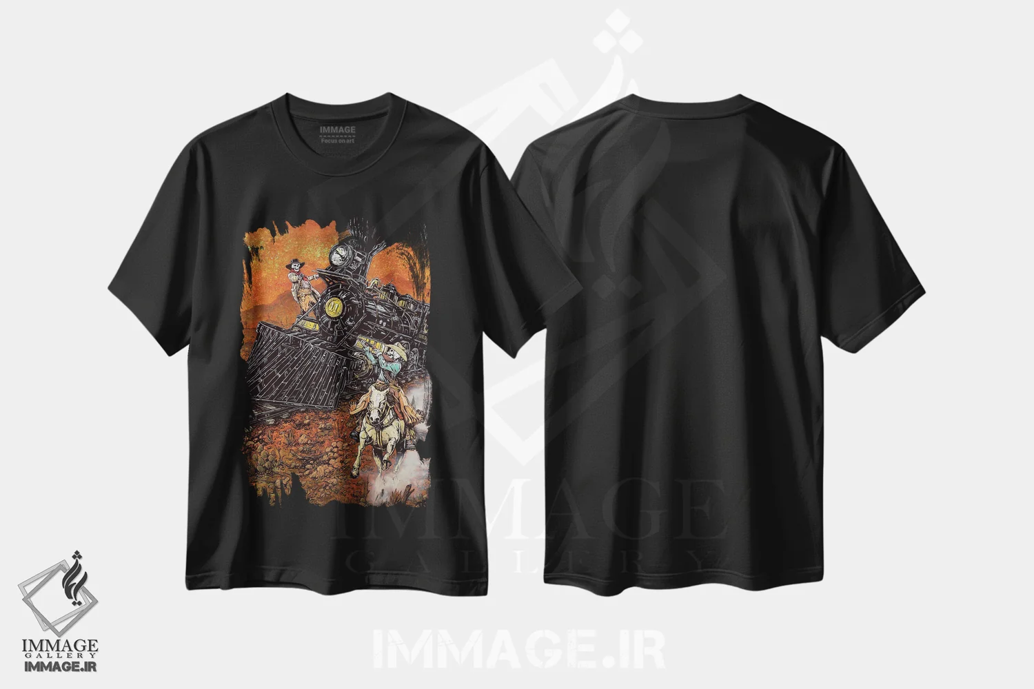 تیشرت مشکی طرح دار – تیشرت وینتیج ,سرب و آهن اثر دیوید لوزو immage.ir