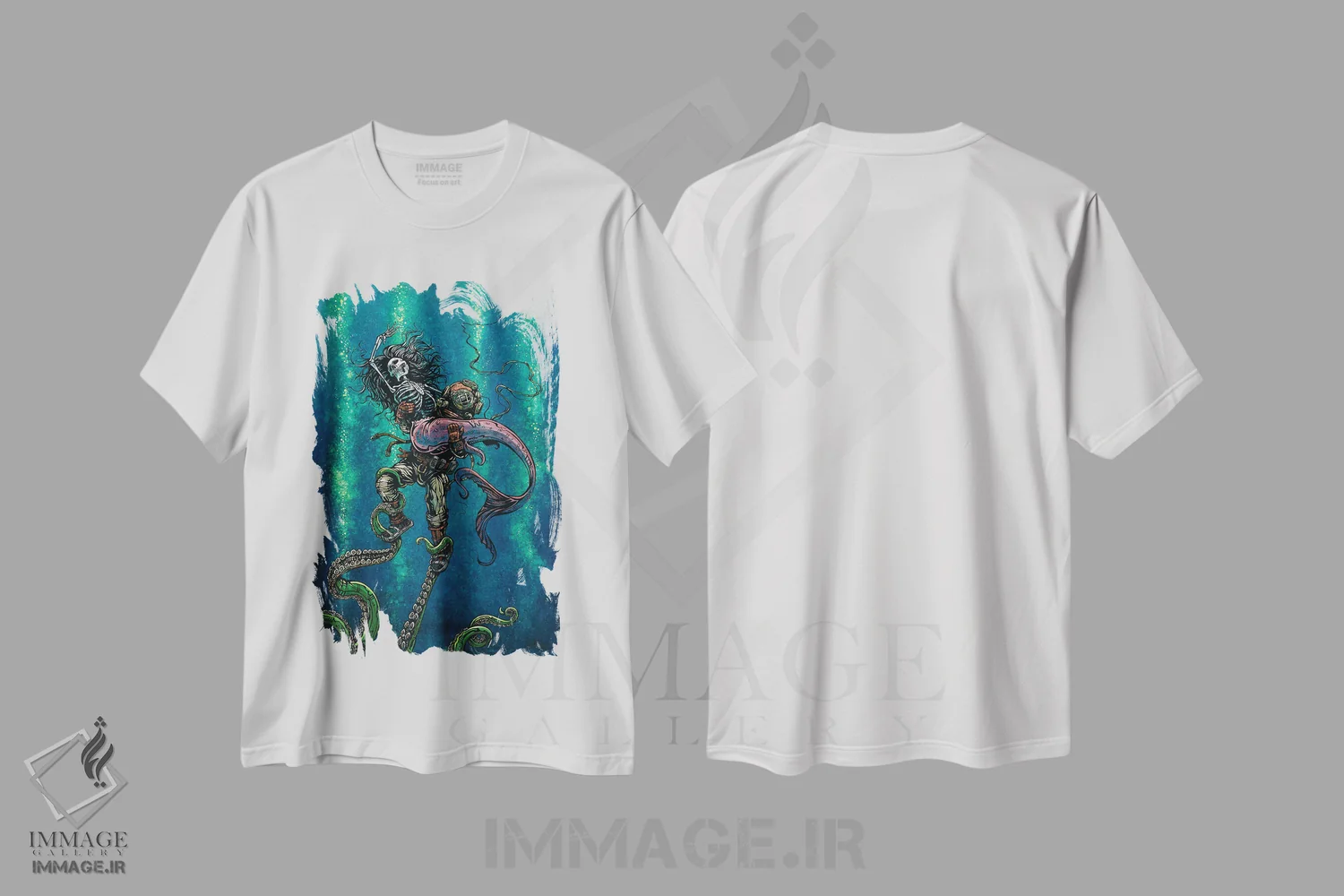 تیشرت سفید طرح دار – تیشرت طبیعت ,گرفتن یا رها کردن اثر دیوید لوزو immage.ir