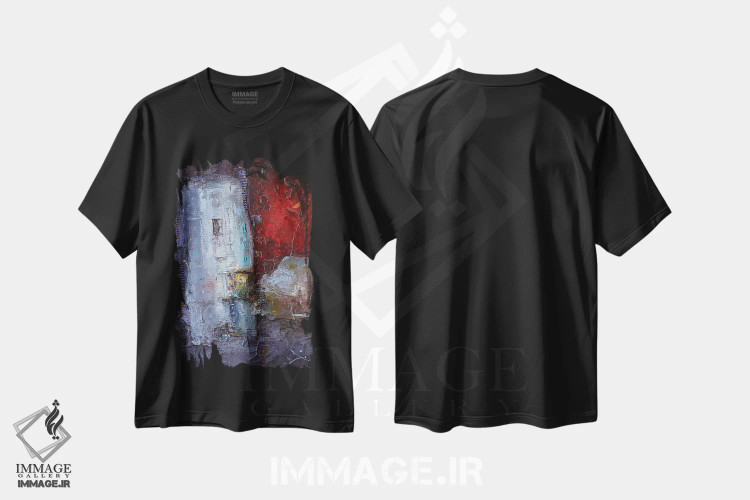 تیشرت مشکی طرح دار – تیشرت هنری ,داستان های نیمه شب اثر استانیسلاو لازاروف فروشگاه ایماژ