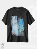 تیشرت مشکی طرح دار – تیشرت معماری ,عمودها در آبی اثر استانیسلاو لازاروف immage.ir