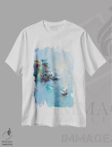 تیشرت سفید طرح دار – تیشرت دریایی ,سواحل اثر استانیسلاو لازاروف فروشگاه ایماژ
