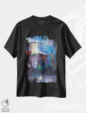 تیشرت مشکی طرح دار – تیشرت معماری ,در نور ماه اثر استانیسلاو لازاروف فروشگاه ایماژ