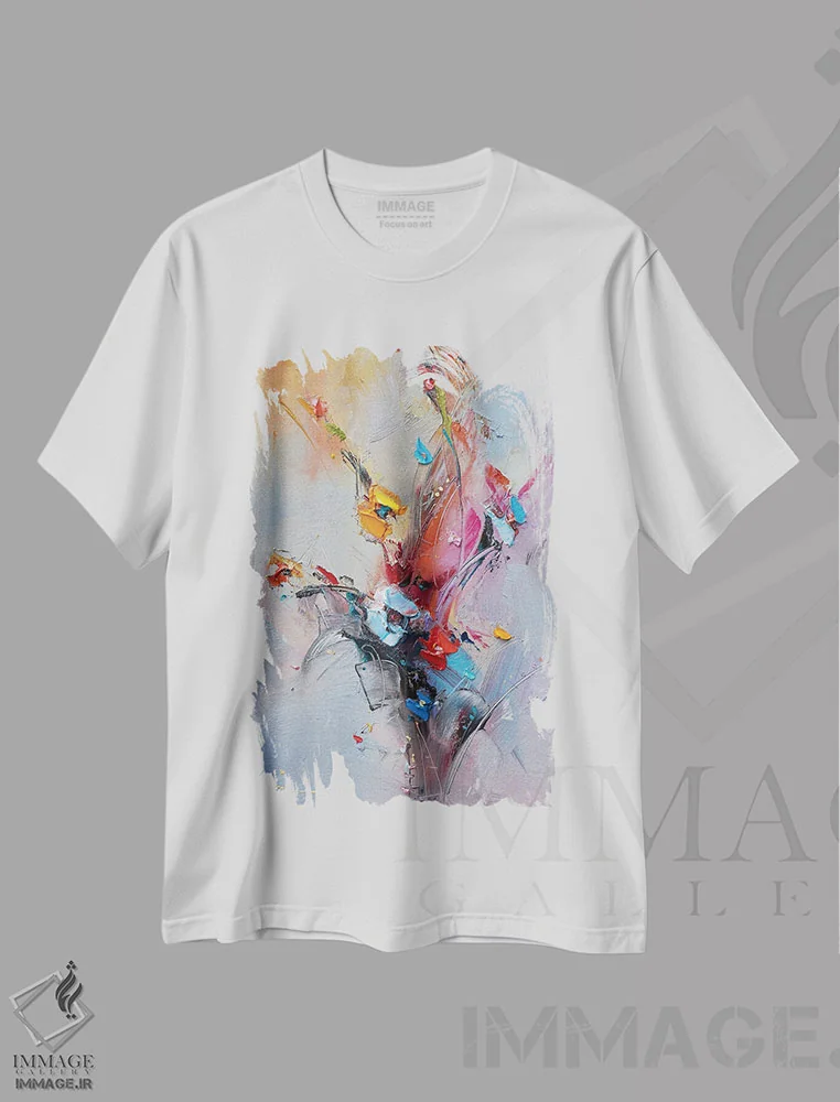 تیشرت سفید طرح دار – تیشرت طبیعت ,مزارع بی نقص اثر استانیسلاو لازاروف فروشگاه ایماژ