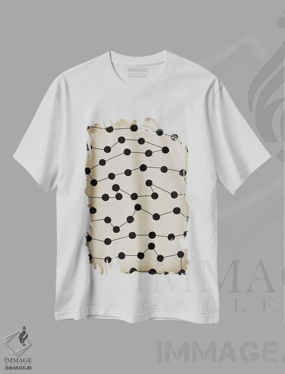تیشرت سفید طرح دار – تیشرت هندسی دایره ای ,هنر مدرن اثر فایو بای فایو کالکتیو immage.ir