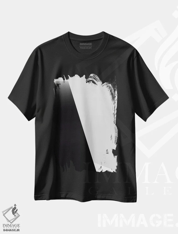 تیشرت مشکی طرح دار – تیشرت مینیمالیستی ,هنر مدرن اثر فایو بای فایو کالکتیو immage.ir