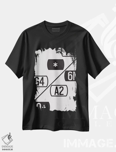 تیشرت مشکی طرح دار – تیشرت تایپوگرافی ,هنر مدرن - تایپوگرافی شماتیک اثر فایو بای فایو کالکتیو فروشگاه ایماژ