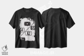 تیشرت مشکی طرح دار – تیشرت تایپوگرافی ,هنر مدرن - تایپوگرافی شماتیک اثر فایو بای فایو کالکتیو فروشگاه ایماژ