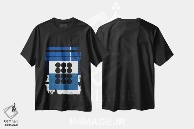 تیشرت مشکی طرح دار – تیشرت خال خالی ,هنر مدرن اثر فایو بای فایو کالکتیو immage.ir