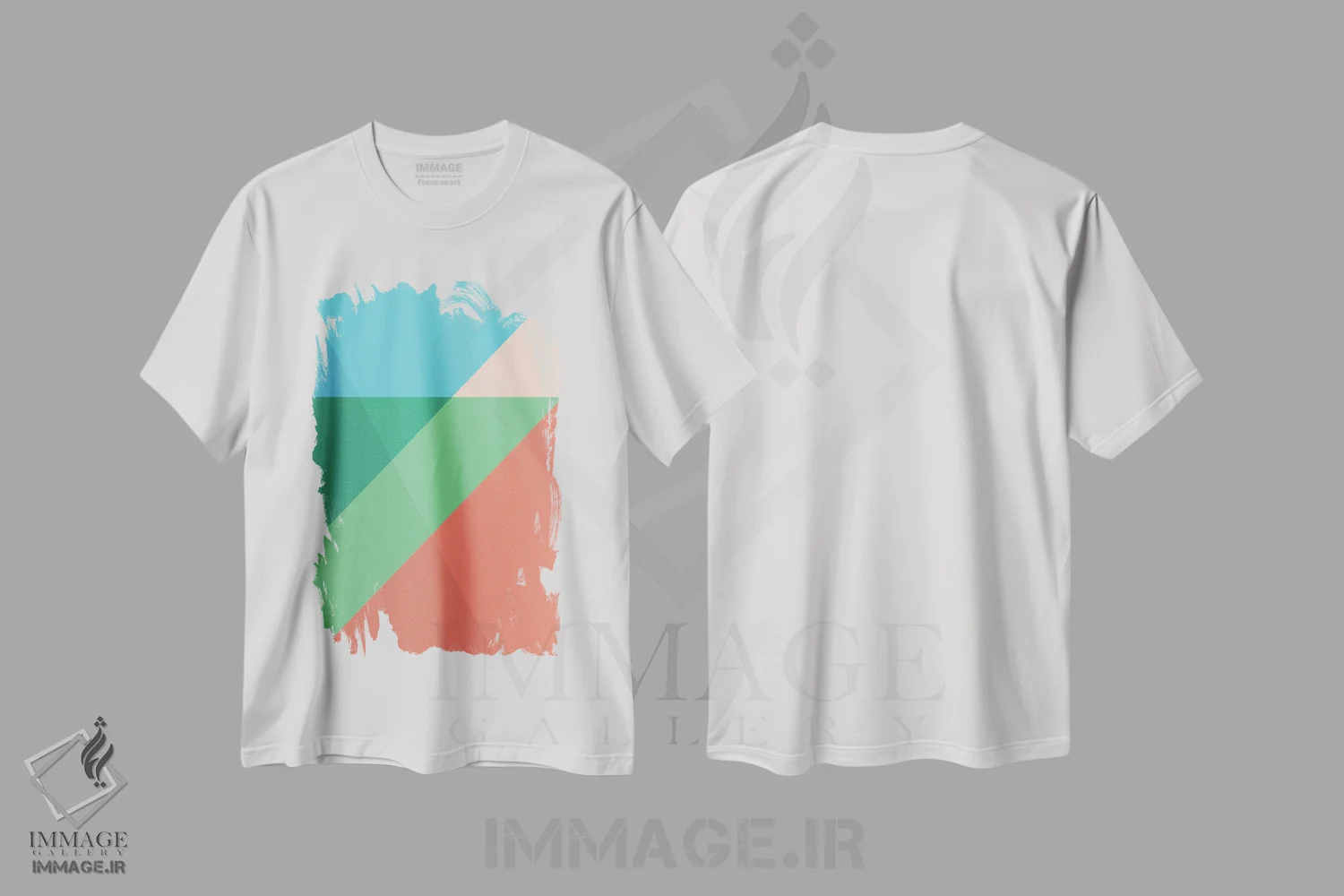 تیشرت سفید طرح دار – تیشرت فانتزی رنگی ,هنر مدرن اثر فایو بای فایو کالکتیو immage.ir