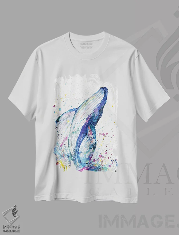 تیشرت سفید طرح دار – تیشرت طبیعت ,نفوذ اثر مارک آلانته immage.ir