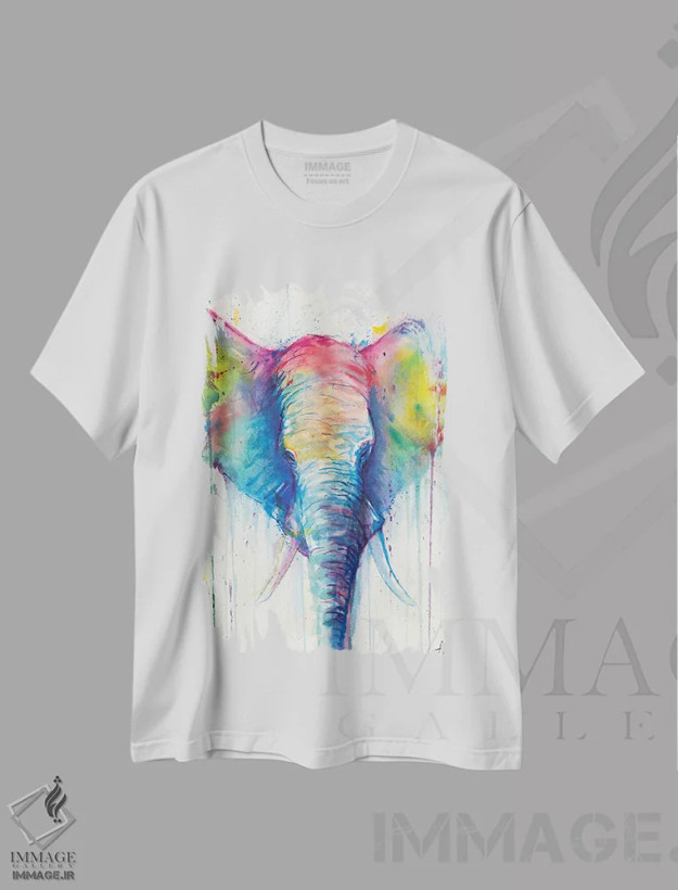 تیشرت سفید طرح دار – تیشرت حیوانات ,کائلی اثر مارک آلانته فروشگاه ایماژ