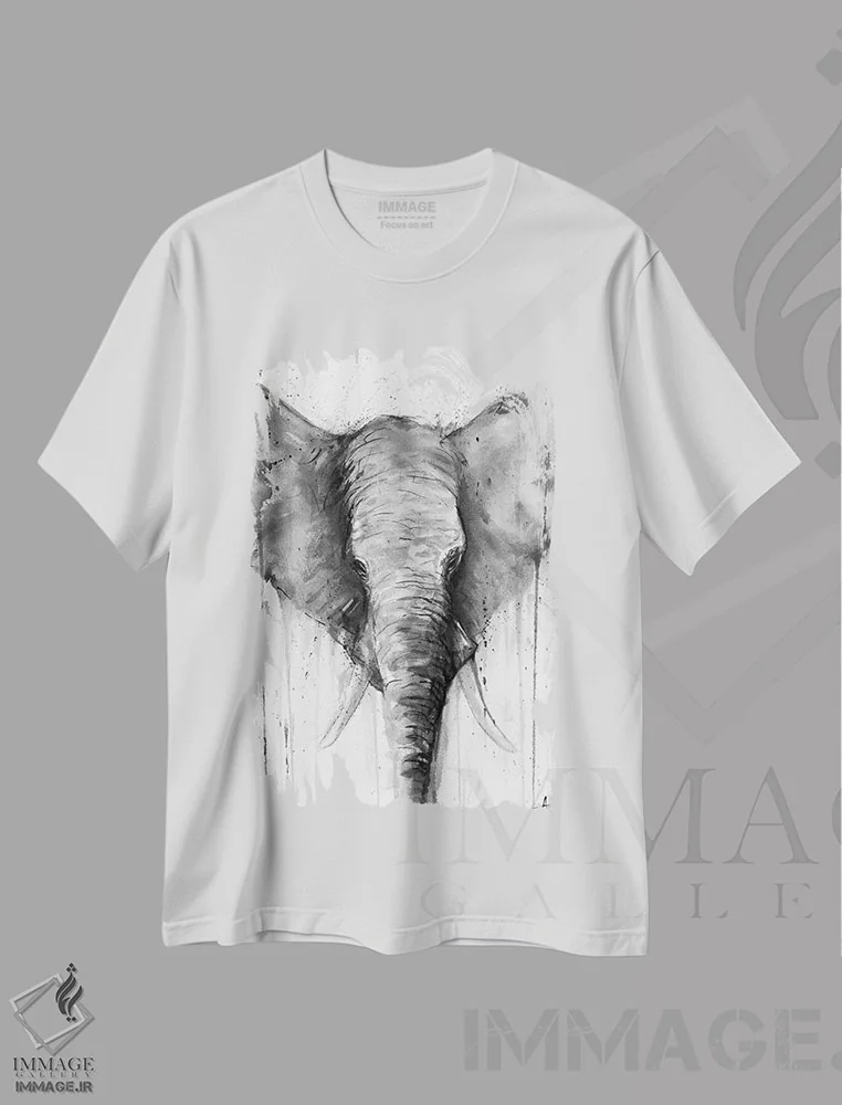تیشرت سفید طرح دار – تیشرت مونوکروم ,کائلی سیاه و سفید اثر مارک آلانته فروشگاه ایماژ