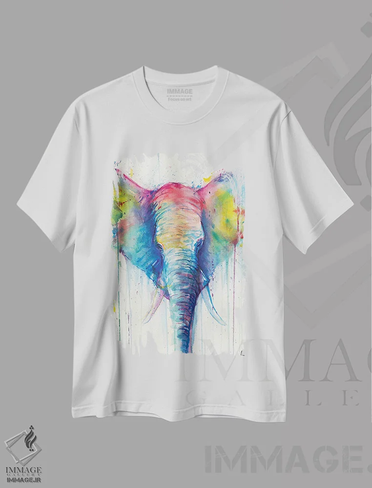 تیشرت سفید طرح دار – تیشرت طبیعت ,کائلی اثر مارک آلانته immage.ir