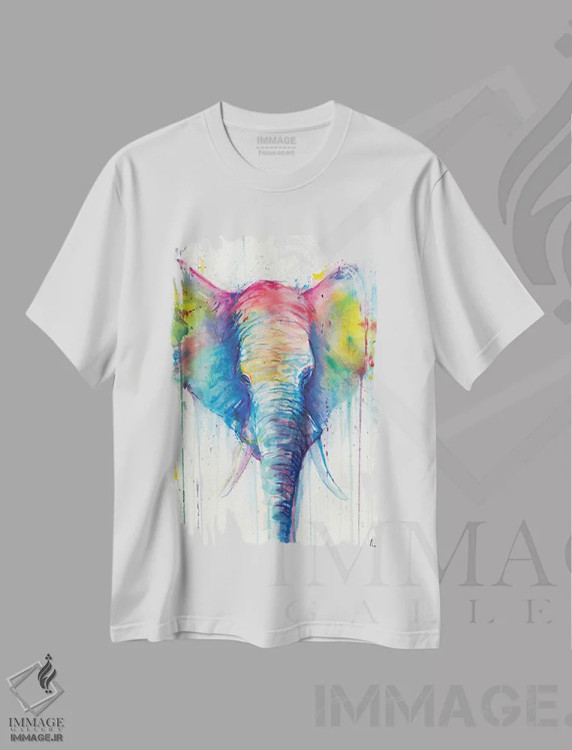 تیشرت سفید طرح دار – تیشرت طبیعت ,کائلی اثر مارک آلانته immage.ir
