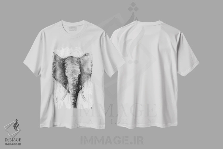 تیشرت سفید طرح دار – تیشرت مونوکروم ,کائلی سیاه و سفید اثر مارک آلانته فروشگاه ایماژ