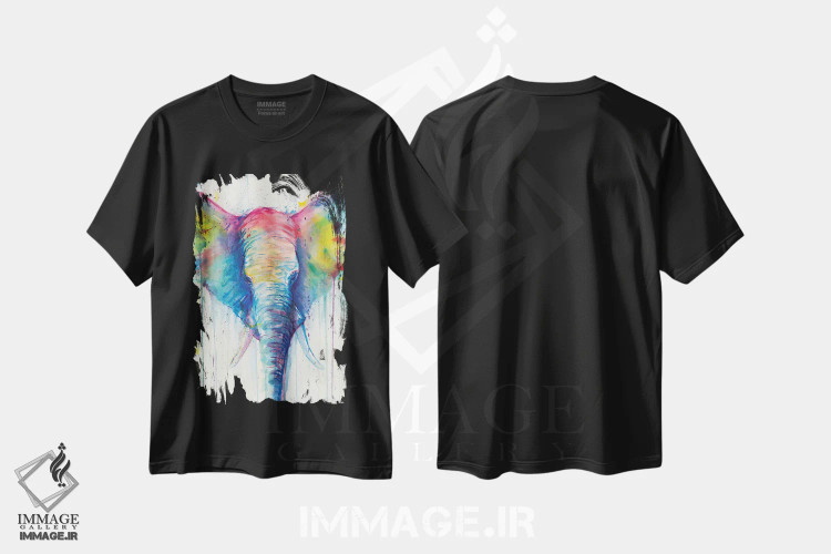 تیشرت مشکی طرح دار – تیشرت طبیعت ,کائلی اثر مارک آلانته فروشگاه ایماژ