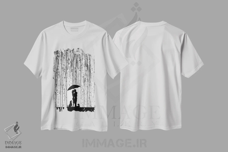 تیشرت سفید طرح دار – تیشرت مینیمال ,درهم تنیده سیاه و سفید اثر مارک آلانته immage.ir