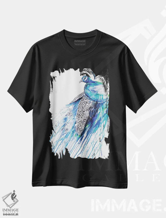 تیشرت مشکی طرح دار – تیشرت حیوانات ,نرگس اثر مارک آلانته immage.ir