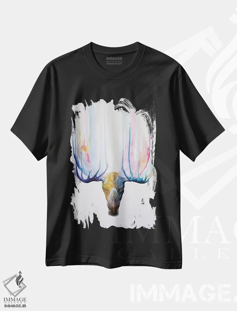 تیشرت مشکی طرح دار – تیشرت طبیعت ,ذن اثر مارک آلانته فروشگاه ایماژ
