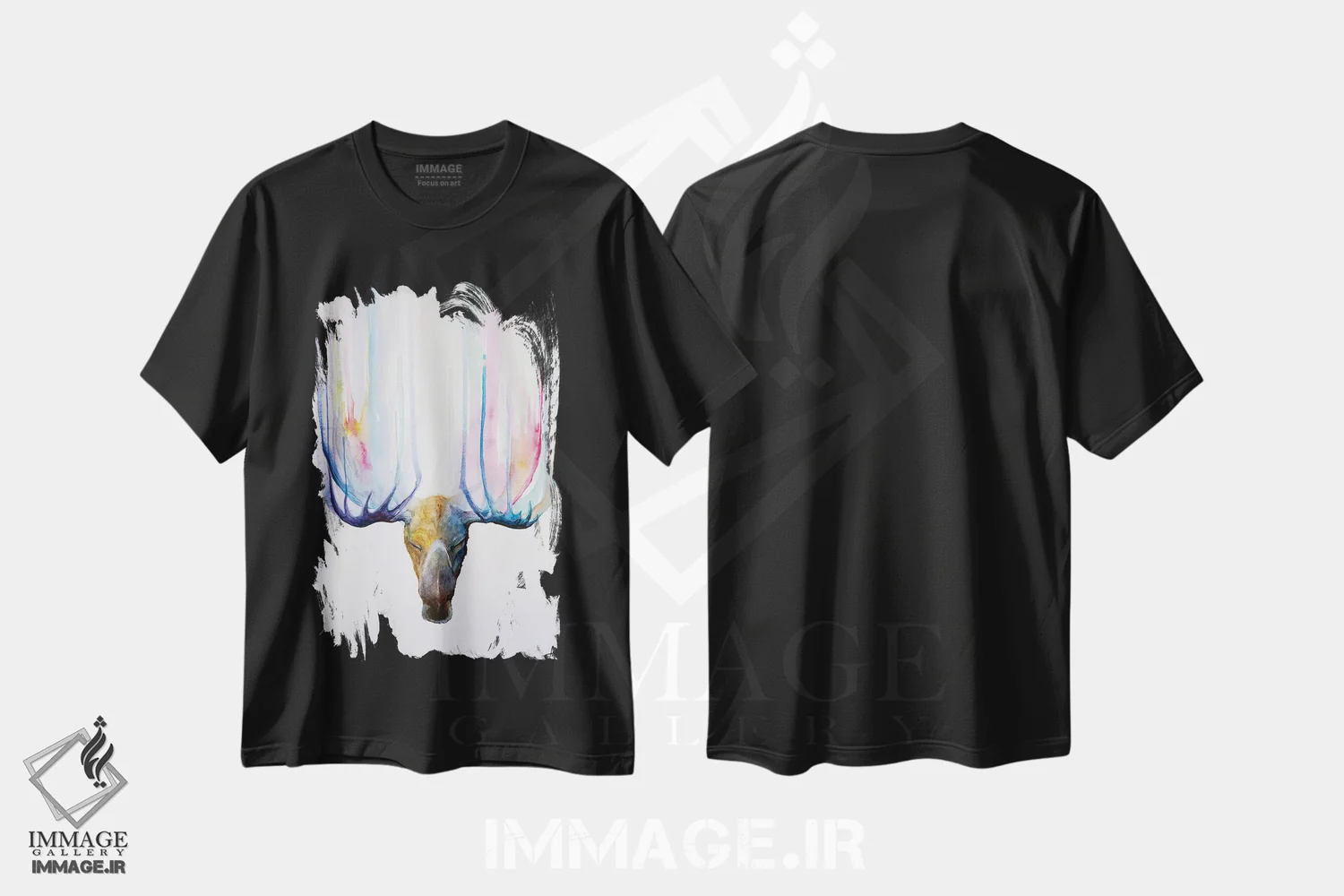 تیشرت مشکی طرح دار – تیشرت طبیعت ,ذن اثر مارک آلانته فروشگاه ایماژ
