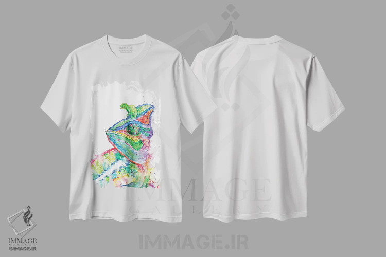 تیشرت سفید طرح دار – تیشرت رنگی ,دسته ای آفتاب پرست اثر مارک آلانته فروشگاه ایماژ