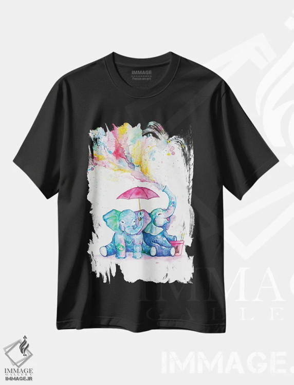 تیشرت مشکی طرح دار – تیشرت طبیعت ,دوتایی دردسر اثر مارک آلانته فروشگاه ایماژ