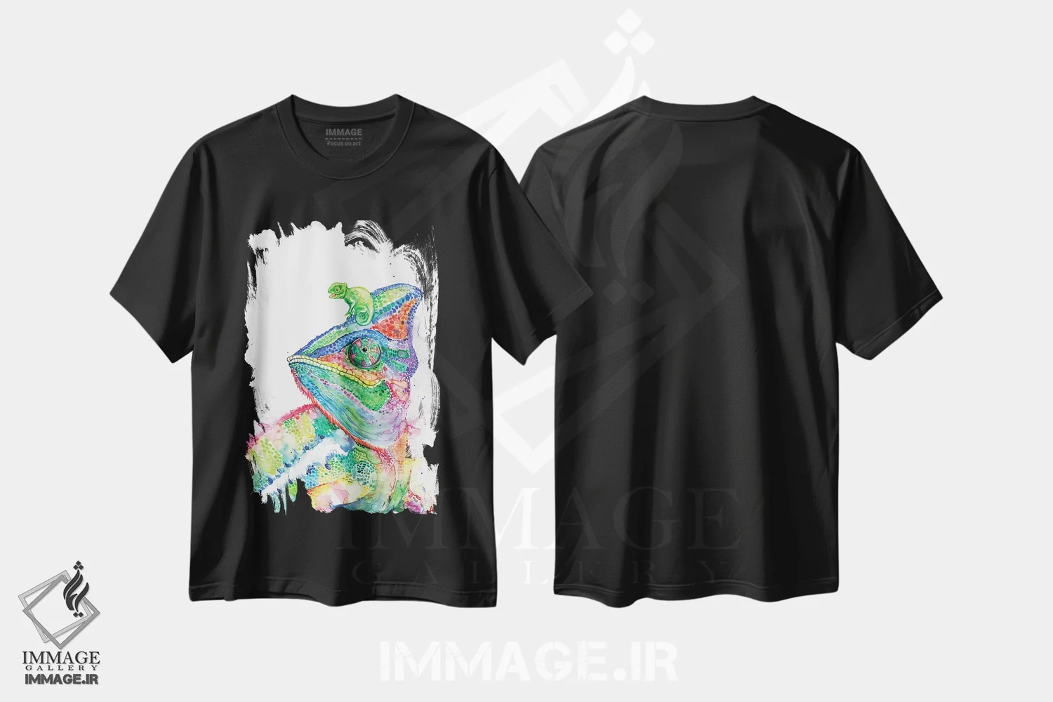 تیشرت مشکی طرح دار – تیشرت رنگی ,دسته ای آفتاب پرست اثر مارک آلانته immage.ir