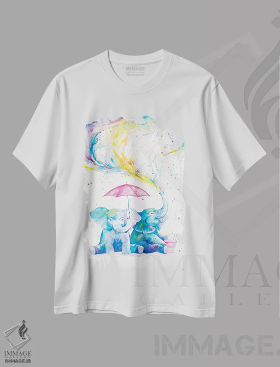تیشرت سفید طرح دار – تیشرت حیوانات ,شیطنت اثر مارک آلانته immage.ir