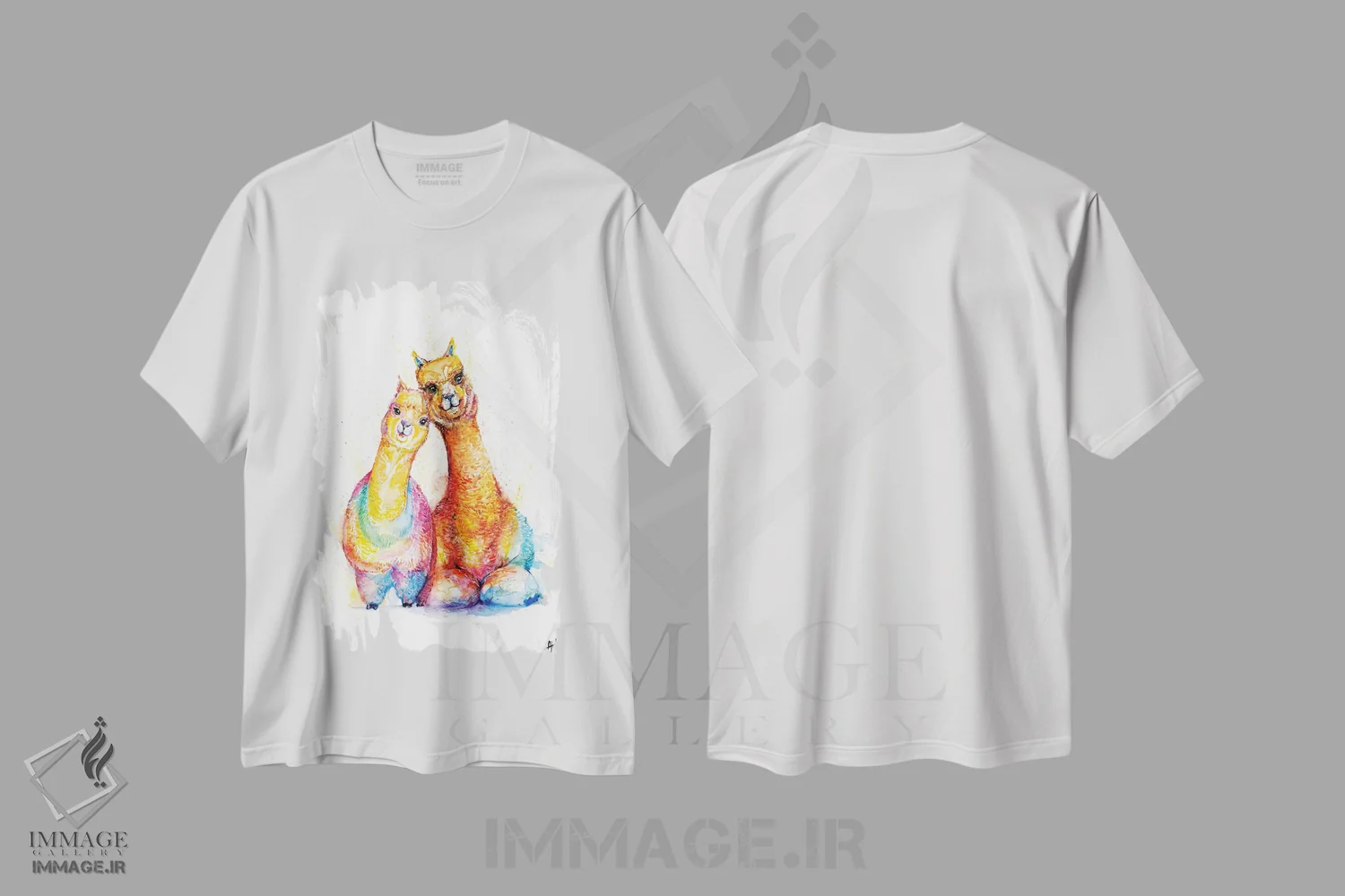 تیشرت سفید طرح دار – تیشرت حیوانات ,دسته آلباکا اثر مارک آلانته فروشگاه ایماژ